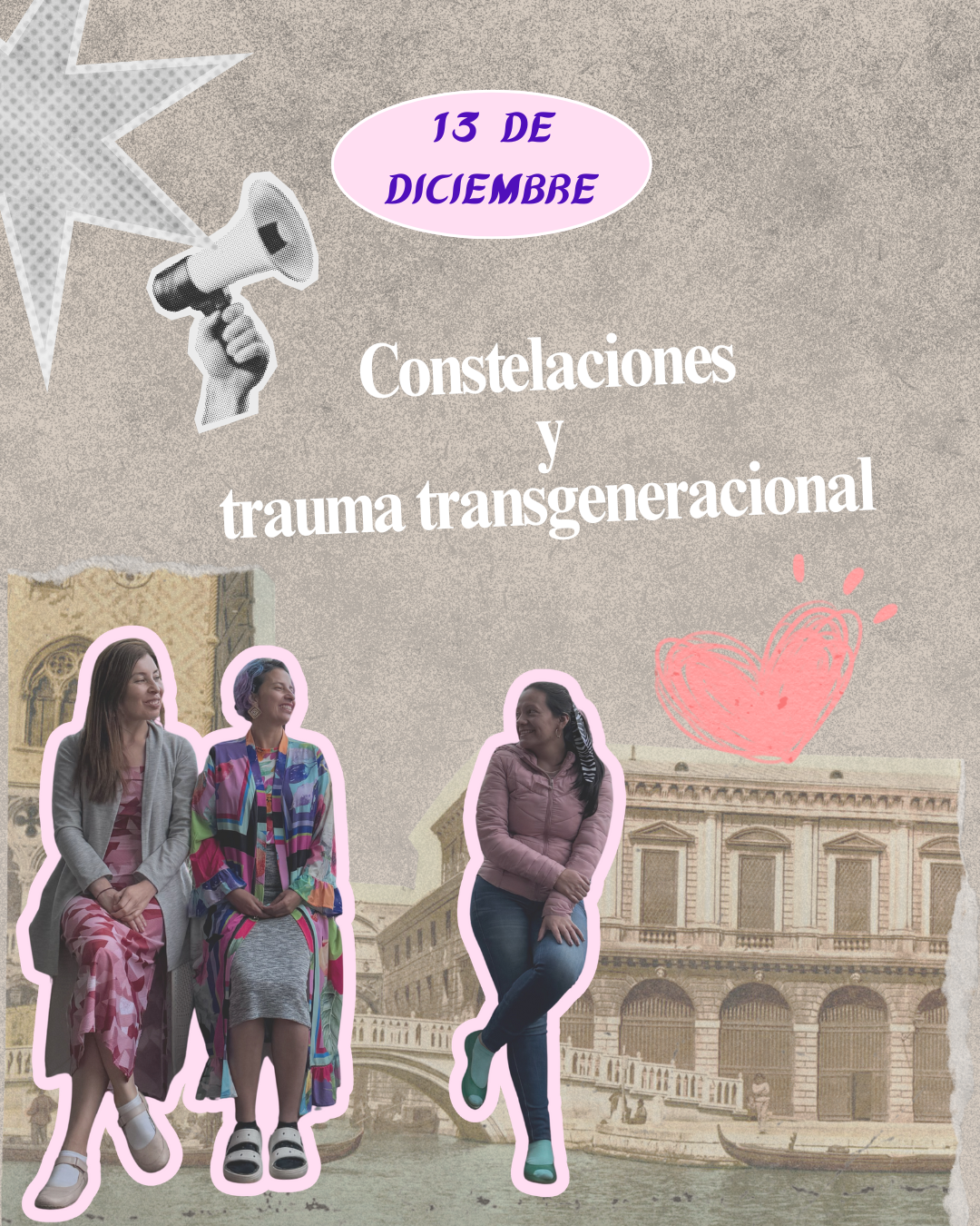 Post de Instagram Promoción Tienda Recortes Collage Aesthetic Gris Rosado